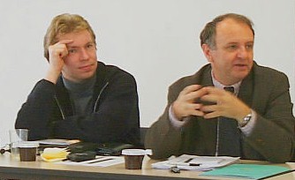 Tommi Karttaavi (ISOC Finland President), Richard Delmas (DG INFSO, ISOC Wallonie board)